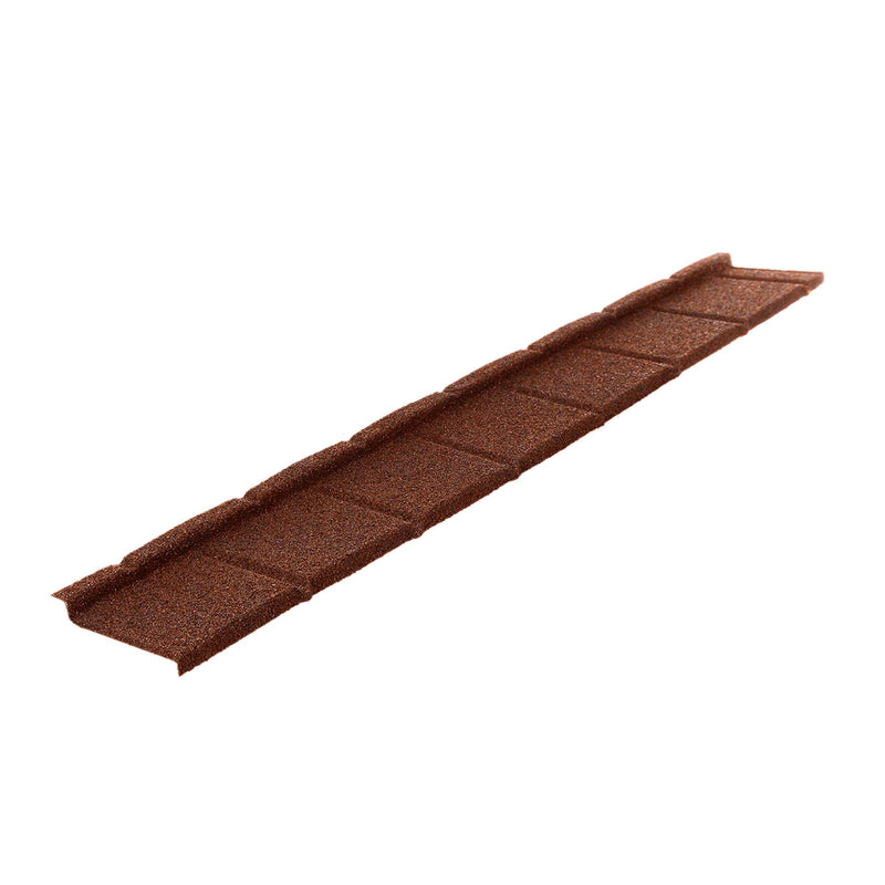 An image showing a Britmet Plaintile Lightweight Roof Shingle in the colour Rustic Terracotta