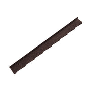 An image showing a Britmet Plaintile Roof Side Wall Left Hand strip in the colour Rustic Brown