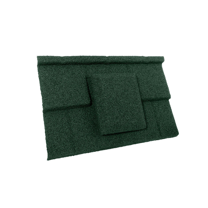 An image showing a Britmet Plaintile Roof Vent in the colour Tartan Green