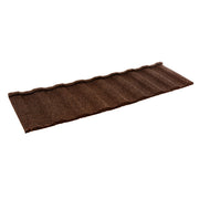 An image of a Britmet Profile 49 Roof Shingles strip in the colour Rustic Brown