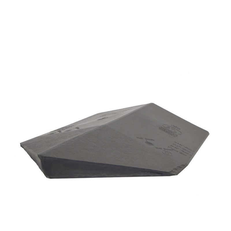An image of a Britmet Roof Ridge End Cap 90 in the colour Slate Grey