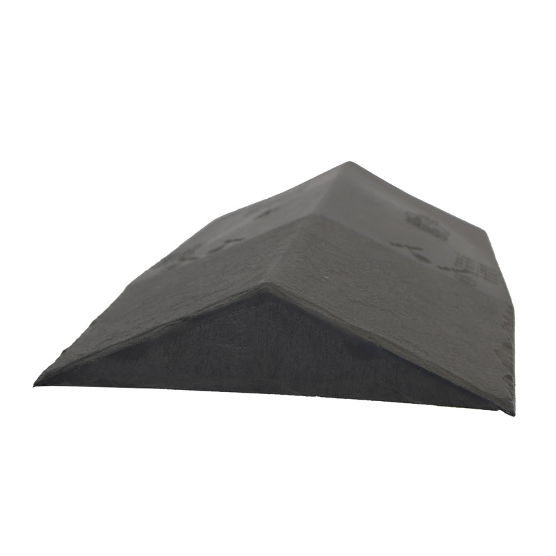 An image of a Britmet Roof Ridge End Cap in the colour Ash