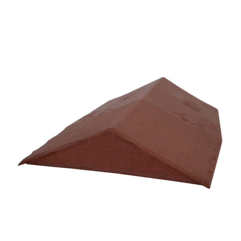 An image of a Britmet Roof Ridge End Cap in the colour Sunset