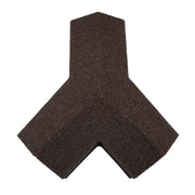 An image showing a Britmet Roof Shingle 3 Way Top Cap in the colour Bramble Brown