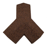 An image showing a Britmet Roof Shingle 3 Way Top Cap in the colour Rustic Brown
