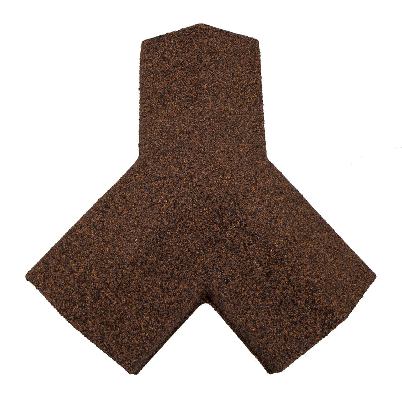 An image showing a Britmet Roof Shingle 3 Way Top Cap in the colour Rustic Brown