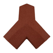 An image showing a Britmet Roof Shingle 3 Way Top Cap in the colour Rustic Red