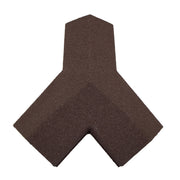 An image showing a Britmet Roof Shingle 3 Way Top Cap in the colour Smoked Oak