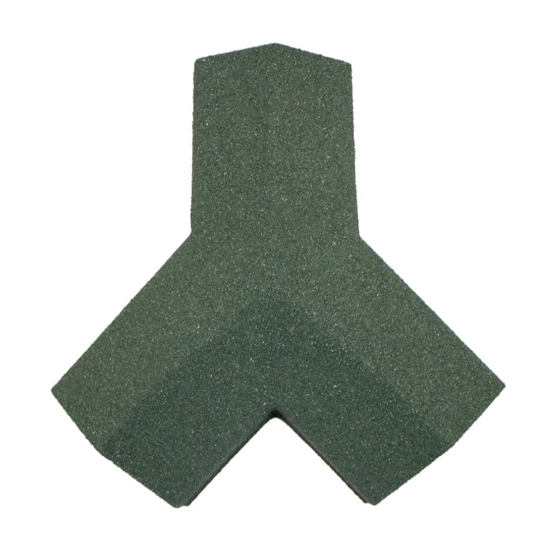 An image showing a Britmet Roof Shingle 3 Way Top Cap in the colour Tartan Green