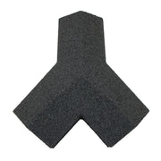 An image showing a Britmet Roof Shingle 3 Way Top Cap in the colour Titanium Grey
