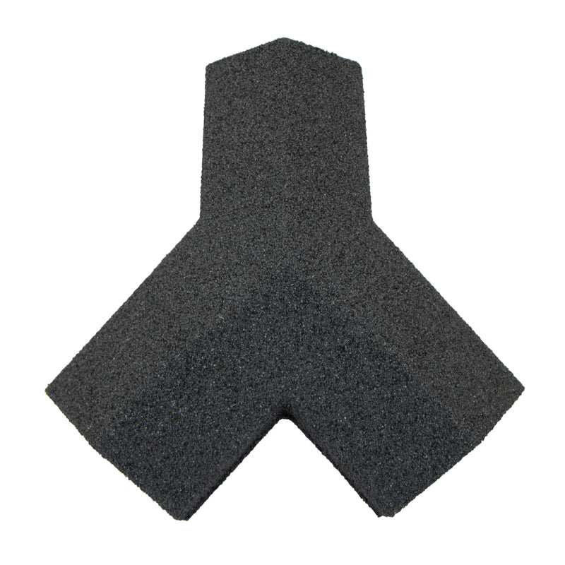 An image showing a Britmet Roof Shingle 3 Way Top Cap in the colour Titanium Grey