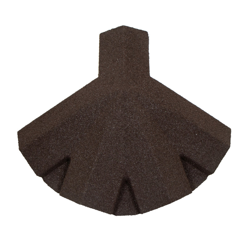 An image showing a Britmet Roof Shingle 5 Way Top Cap in the colour Bramble Brown