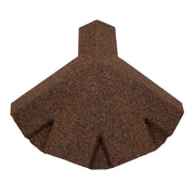 An image showing a Britmet Roof Shingle 5 Way Top Cap in the colour Rustic Brown