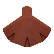 An image showing a Britmet Roof Shingle 5 Way Top Cap in the colour Rustic Red