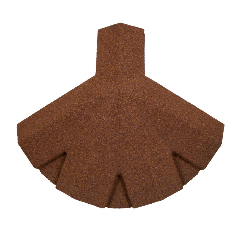 An image showing a Britmet Roof Shingle 5 Way Top Cap in the colour Rustic Terracotta