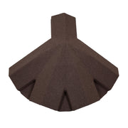 An image showing a Britmet Roof Shingle 5 Way Top Cap in the colour Smoked Oak