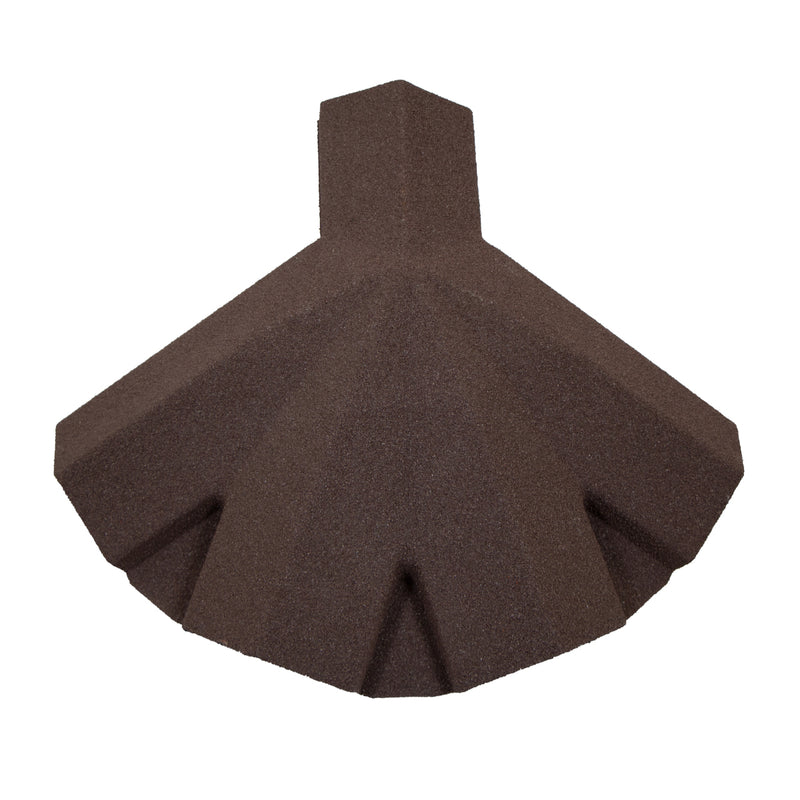 An image showing a Britmet Roof Shingle 5 Way Top Cap in the colour Smoked Oak