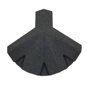 An image showing a Britmet Roof Shingle 5 Way Top Cap in the colour Titanium Grey