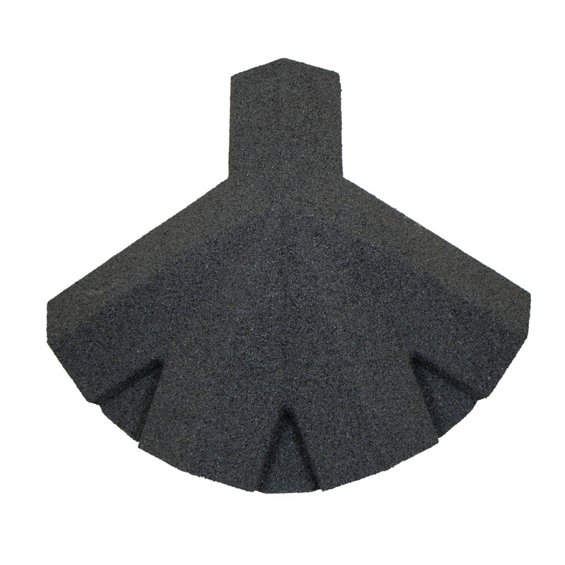 An image showing a Britmet Roof Shingle 5 Way Top Cap in the colour Titanium Grey