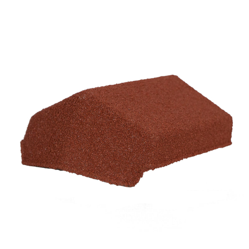 An image showing a Britmet Roof Shingle End Cap 135 in the colour Rustic Red