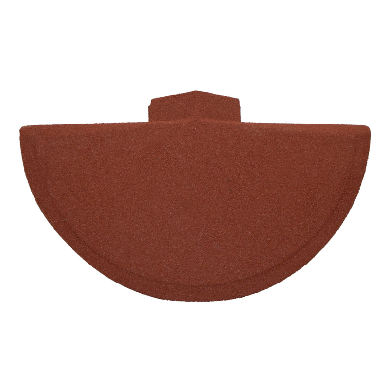 An image showing a Britmet Roof Shingle Universal Top Cap in a colour Rustic Red