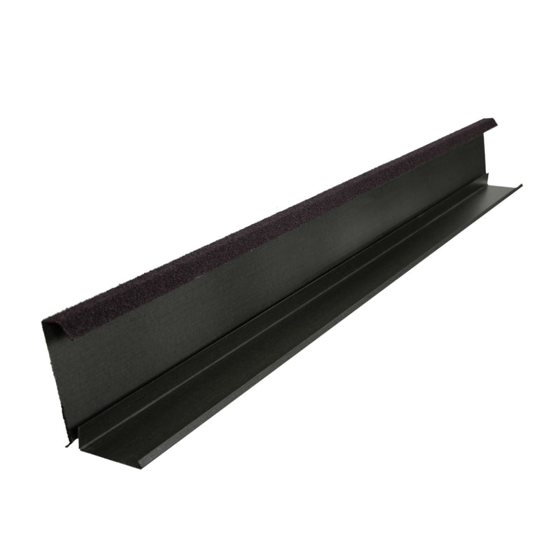 An image of a Britmet Two-Part Roof Barge Soaker in the colour Smoked Oak.