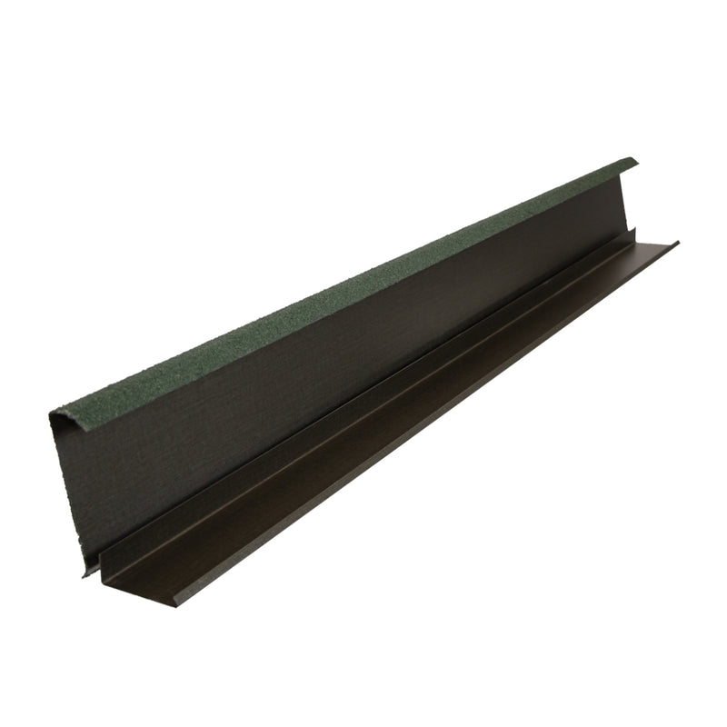 An image of a Britmet Two-Part Roof Barge Soaker in the colour Tartan Green.