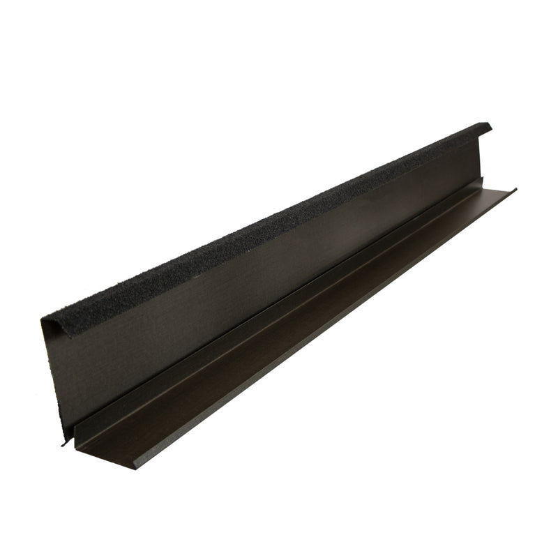 An image of a Britmet Two-Part Roof Barge Soaker in the colour Titanium Green.