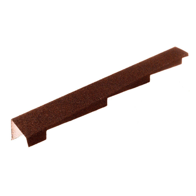 An image of a Britmet Left hand side Roof Verge in Rustic Terracotta