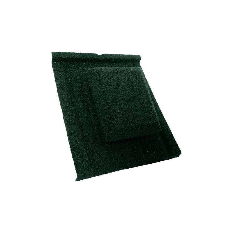 An image showing a Britmet Slate 2000 Roof Tile Vent in the colour Tartan Green