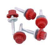 An image showing Britmet Stitching Fixing Screws in the colour Antique Red