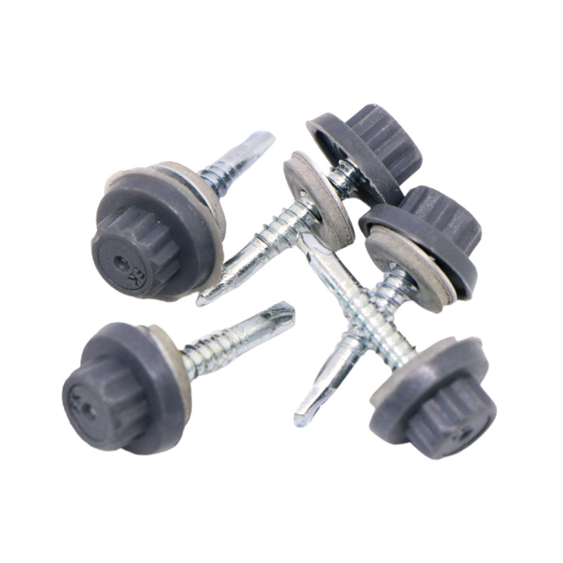 An image showing Britmet Stitching Fixing Screws in the colour Mid Grey