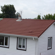 An image showing a roof fitting with Britmet Ultratile Roof Tiles with a tile Vent installed 