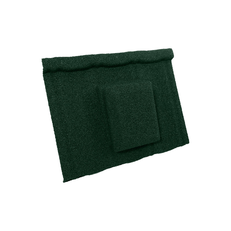 An image showing a Britmet Ultratile Roof Tile Vent in the colour Tartan Green