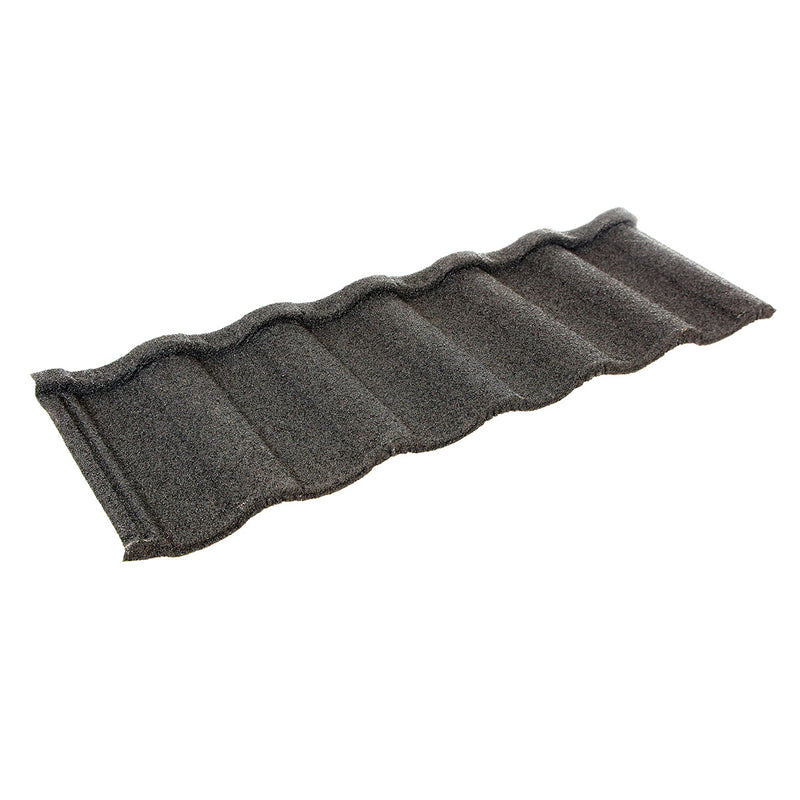 An image showing a Britmet Villatile Lightweight Roof Tiles in the colour Titanium Grey