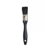 An image of a 1" - 25mm paint brush with a wooden handle and black bristles