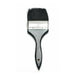 An image of a 3" - 76mm paint brush with a wooden handle and black bristles