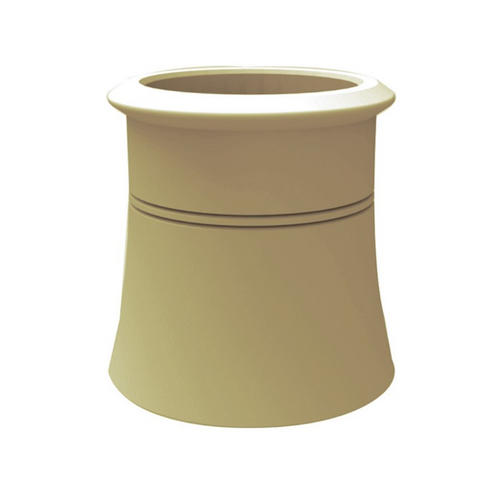 An image of a Cannonhead Clay Chimney Pot in Buff. They are 300mm x 300mm in diameter.