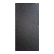 An image of Chinese Primera Roof Slates: 500 x 250 mm (20" x 10"), they are a Rectangular black slate stone on a white background