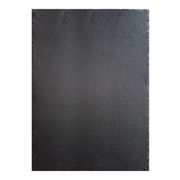 An image of Chinese Primera Roof Slates: 500 x 375 mm (20" x 15"), they are a Rectangular black slate stone on a white background