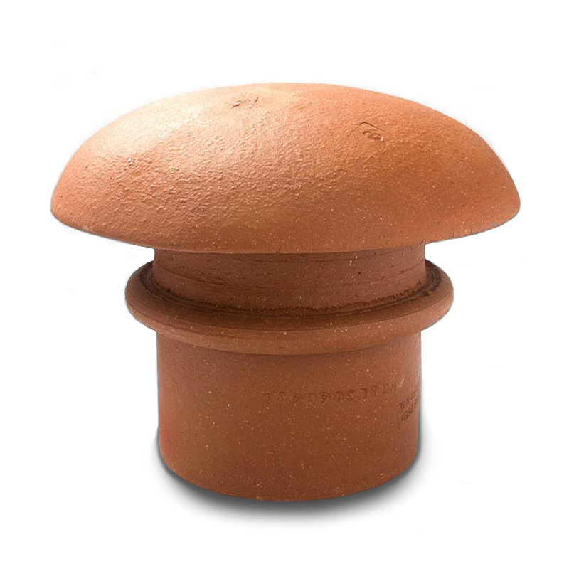 An image of a Clay Chimney Mushroom Hood in Red. It is 185mm X 300mm in size.