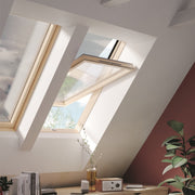An image showing a Dakea Anti Heat Blind for Vertical widows - MIA and what it looks like from the inside when the window is open.