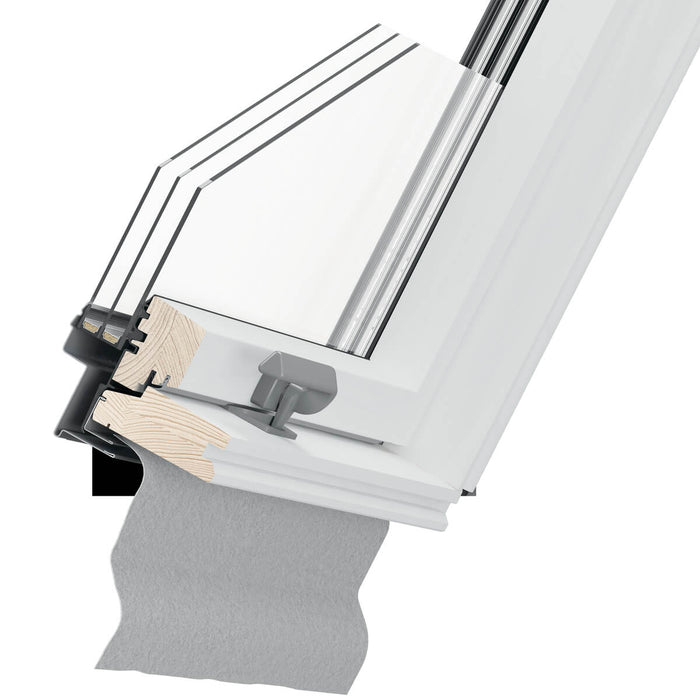 An image showing a cross section of a Dakea Better Energy Centre Pivot Roof Window KAV B1510