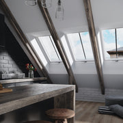 An image of Dakea Conservation Centre Pivot Roof Windows Better Vintage KCV-B911 fitted into a kitchen to show how they look