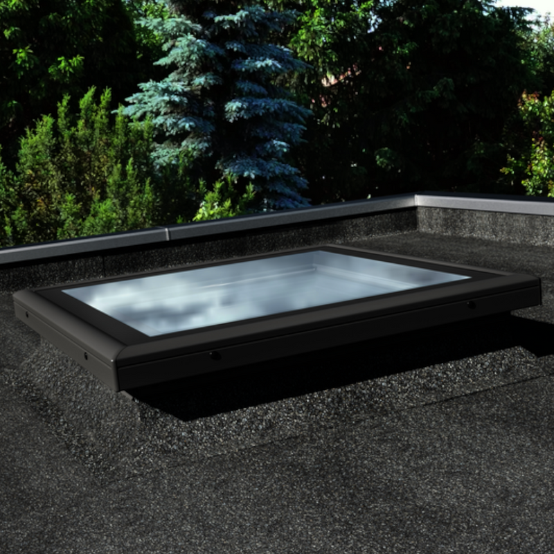 An image of Dakea Fixed Flat Roof Window FRF B600 fitted to a flat roof to show what it looks like.