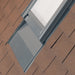 An image showing a Dakea window with the Flush Vintage Flashing KFF to show that you cannot see it from the outside.