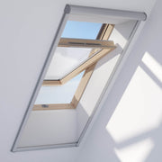 A image showing a Dakea Insect Screen for Roof Windows ZIA installed on the inside of a window.
