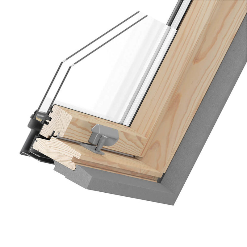 A close up of a cross section of how a Dakea Optima Pine KAV B900H is make up.