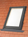 An image of Dakea Plain Tile Flashing KFP fitted to a window to show what it looks like.