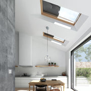 An image showing Dakea Solar Roller Shutters - SSR installed into a kitchen to show how they look.